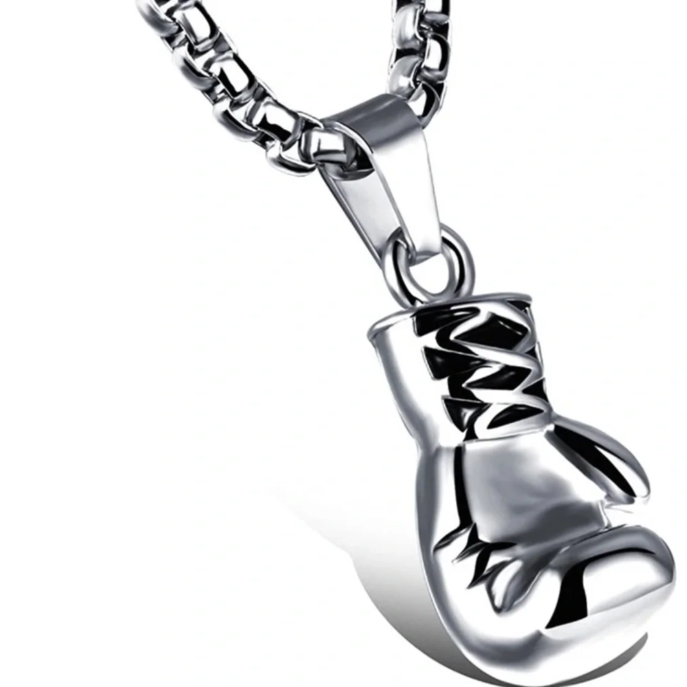 Punk Stainless Steel Boxing Glove Chain